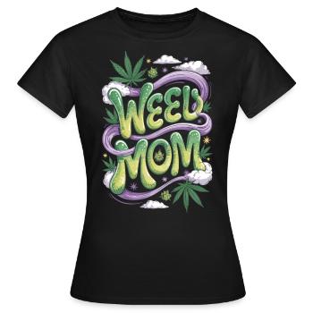 Weed Mom Power - Women's T-Shirt - black - Front - AI Model Female 172 dark (172cm)