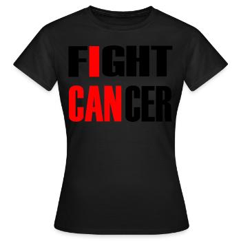 Fight Cancer 1- fight against cancer - Women's T-Shirt - black - Front - AI Model Female 172 dark (172cm)