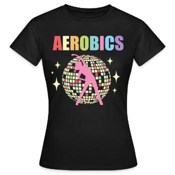 Aerobics - Women's T-Shirt - black - Front - AI Model Female 172 dark (172cm)