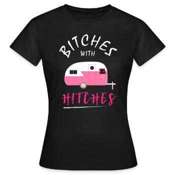 Camping Queen caravan cadeau femme campeur - T-shirt Femme - noir - Devant - AI Model Female 172 dark (172cm)