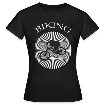 biking - Frauen T-Shirt - Schwarz - Vorne - AI Model Female 172 dark (172cm)