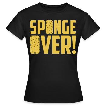 Éponge | Éponge dessus | Couleurs changeantes - T-shirt Femme - noir - Devant - AI Model Female 172 dark (172cm)