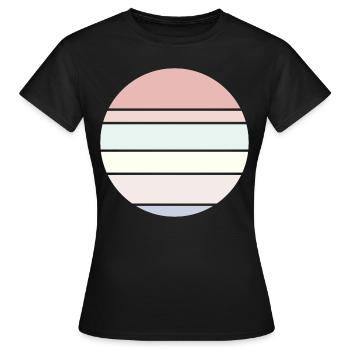 Background Pastel Circle - Women's T-Shirt - black - Front - AI Model Female 172 dark (172cm)