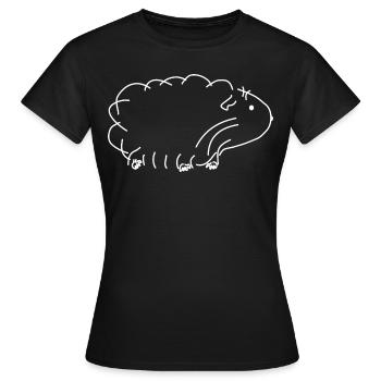 Cochon d'Inde - T-shirt Femme - noir - Devant - AI Model Female 172 dark (172cm)