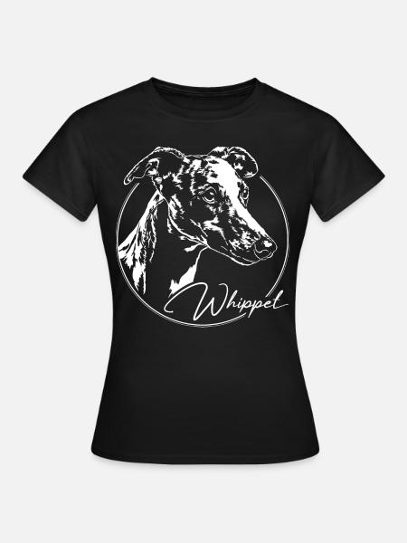 WHIPPET Greyhound Greyhounds Chien Wilsigns - T-shirt Femme - noir