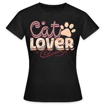 Katzenliebhaber - Frauen T-Shirt - Schwarz - Vorne - AI Model Female 172 dark (172cm)