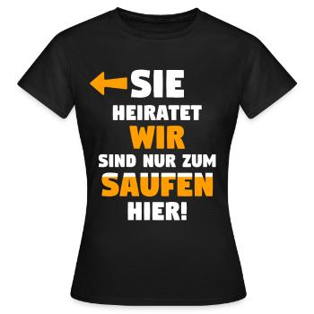 Junggesellinnenabschied - Frauen T-Shirt - Schwarz - Vorne - AI Model Female 172 dark (172cm)