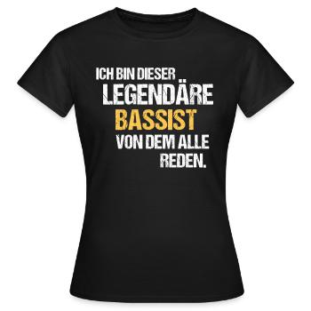 Bassist Legende Bassgitarre - Frauen T-Shirt - Schwarz - Vorne - AI Model Female 172 dark (172cm)