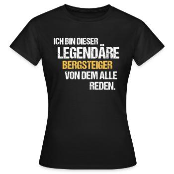 Bergsteiger Legende Bergsteigen - Frauen T-Shirt - Schwarz - Vorne - AI Model Female 172 dark (172cm)