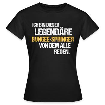 Bumerang-Werfer Legende Bumerang werfen - Frauen T-Shirt - Schwarz - Vorne - AI Model Female 172 dark (172cm)