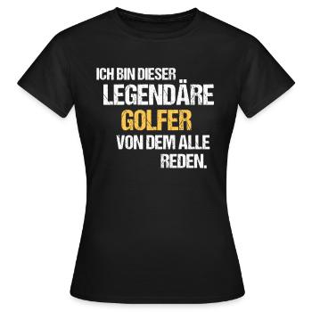 Golfer Legende Golf - Frauen T-Shirt - Schwarz - Vorne - AI Model Female 172 dark (172cm)
