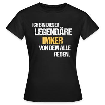 Imker Legende Imkerei - Frauen T-Shirt - Schwarz - Vorne - AI Model Female 172 dark (172cm)