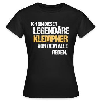 Klempner Legende Klempner - Frauen T-Shirt - Schwarz - Vorne - AI Model Female 172 dark (172cm)