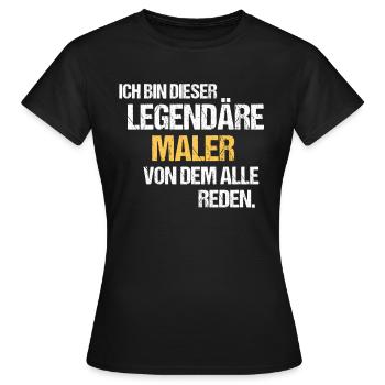 Maler Legende Malen - Frauen T-Shirt - Schwarz - Vorne - AI Model Female 172 dark (172cm)