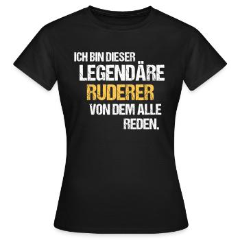 Ruderer Legende Rudern - Frauen T-Shirt - Schwarz - Vorne - AI Model Female 172 dark (172cm)