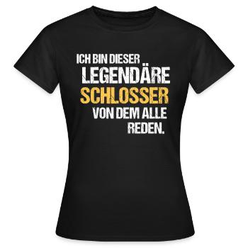 Schlosser Legende Schlosser - Frauen T-Shirt - Schwarz - Vorne - AI Model Female 172 dark (172cm)