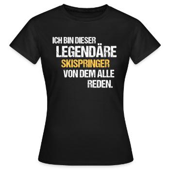 Skispringer Legende Skispringen - Frauen T-Shirt - Schwarz - Vorne - AI Model Female 172 dark (172cm)