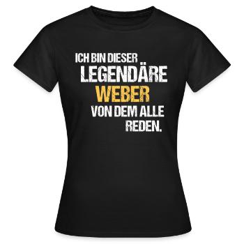 Weber Legende Weber - Frauen T-Shirt - Schwarz - Vorne - AI Model Female 172 dark (172cm)