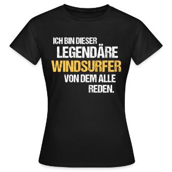 Windsurfer Legende Windsurfen - Frauen T-Shirt - Schwarz - Vorne - AI Model Female 172 dark (172cm)