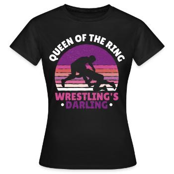 Entraîneur de lutte, lutteur, grappling, arts martiaux - T-shirt Femme - noir - Devant - AI Model Female 172 dark (172cm)