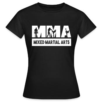MMA Martial Arts Muay Thai Boxen Karate Kampfsport - Frauen T-Shirt - Schwarz - Vorne - AI Model Female 172 dark (172cm)