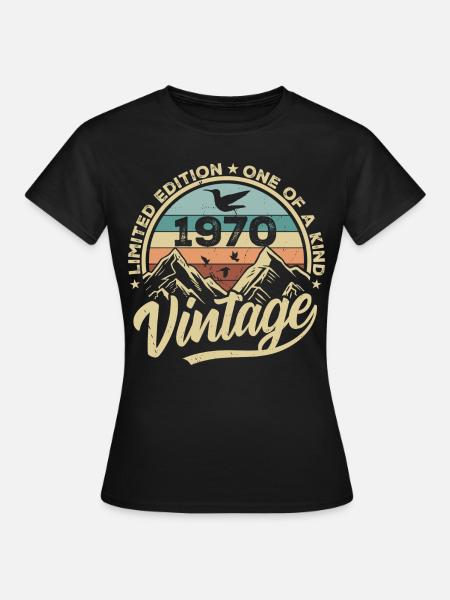 Original Vintage 1970's Birthday Gift 1970's - Women's T-Shirt - black