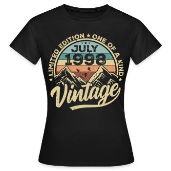 Born in July 1998 Born in July 1998 Born in July 1998 - Women's T-Shirt - black - Front - AI Model Female 172 dark (172cm)
