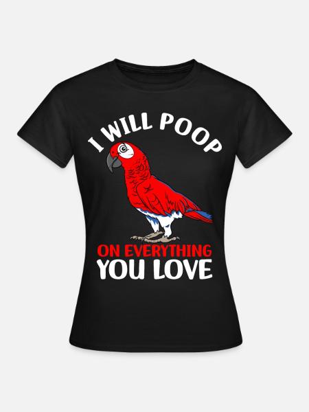 Papagei - Frauen T-Shirt - Schwarz