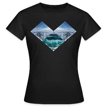 Sea and Summit. - The V - Women's T-Shirt - black - Front - AI Model Female 172 dark (172cm)