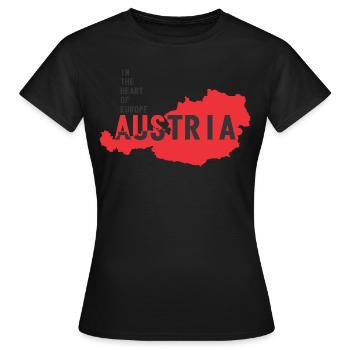 Autriche - T-shirt Femme - noir - Devant - AI Model Female 172 dark (172cm)