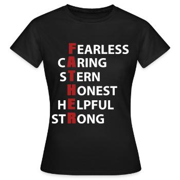 Fête des pères sans scrupule Honnête serviable - T-shirt Femme - noir - Devant - AI Model Female 172 dark (172cm)