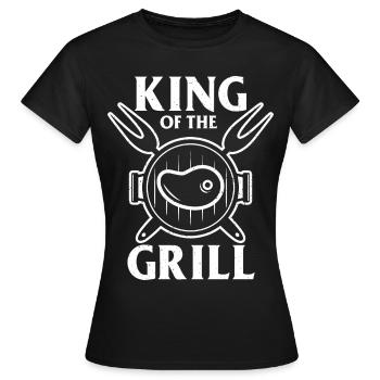 Saison des barbecues Chef Grill Master Smoker - T-shirt Femme - noir - Devant - AI Model Female 172 dark (172cm)