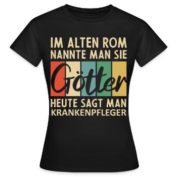 Lustige Krankenpfleger Sprüche - Frauen T-Shirt - Schwarz - Vorne - AI Model Female 172 dark (172cm)