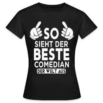 Comedian Spruch - Frauen T-Shirt - Schwarz - Vorne - AI Model Female 172 dark (172cm)
