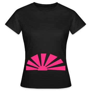 Soleil levant 1C. - T-shirt Femme - noir - Devant - AI Model Female 172 dark (172cm)