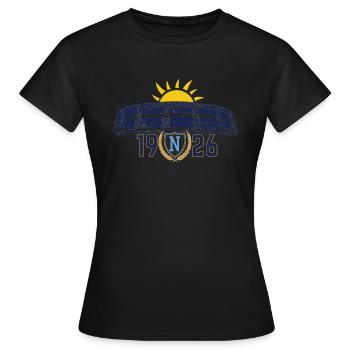 Soleil levant sur le stade de San Paolo - T-shirt Femme - noir - Devant - AI Model Female 172 dark (172cm)