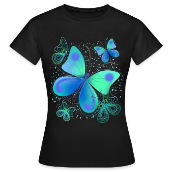 Papillon papillon - T-shirt Femme - noir - Devant - AI Model Female 172 dark (172cm)
