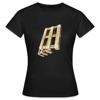Subtiler Humor Stylische Paletten - Frauen T-Shirt - Schwarz - Vorne - AI Model Female 172 dark (172cm)