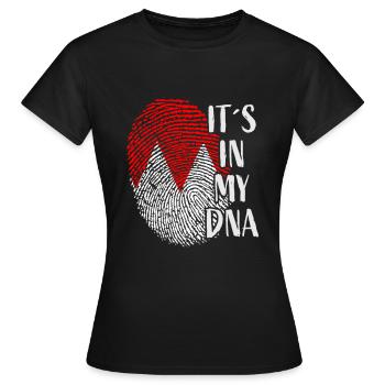 It’s in my DNA - Franken Oberfranken Unterfranken - T-shirt Femme - noir - Devant - AI Model Female 172 dark (172cm)