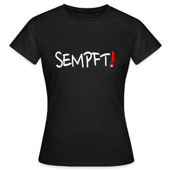 "Sempft" Franconian Franconian Franconian dialect - T-shirt Femme - noir - Devant - AI Model Female 172 dark (172cm)
