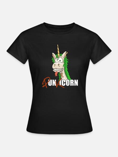 Punkicorn provocation punk licorne Iro punk rock - T-shirt Femme - noir