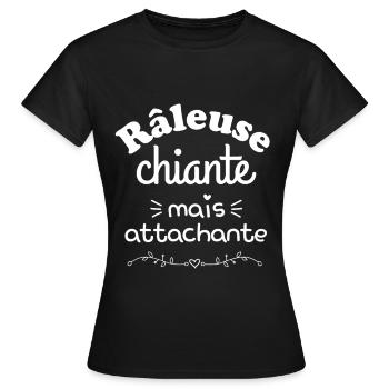 Raleuse chiante mais attachante 1 - T-shirt Femme - noir - Devant - AI Model Female 172 dark (172cm)