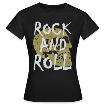 Rock and roll - T-shirt Femme - noir - Devant - AI Model Female 172 dark (172cm)