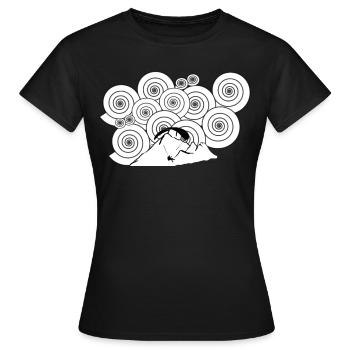 Thermiques Parapente - T-shirt Femme - noir - Devant - AI Model Female 172 dark (172cm)