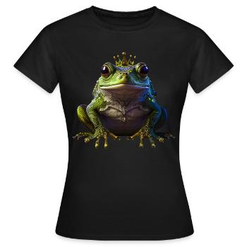 Froschkönig - Frauen T-Shirt - Schwarz - Vorne - AI Model Female 172 dark (172cm)