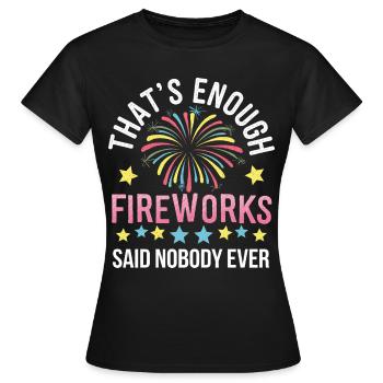 Pyrotechniker Feuerwerk Pyrotechnik - Frauen T-Shirt - Schwarz - Vorne - AI Model Female 172 dark (172cm)