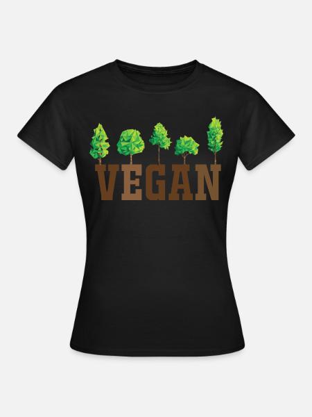 T-shirt végétalien · Arbres · Cadeau de saine alimentation - T-shirt Femme - noir