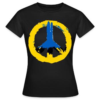 Ukraine Paix - T-shirt Femme - noir - Devant - AI Model Female 172 dark (172cm)