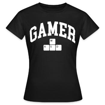 Joueur - T-shirt Femme - noir - Devant - AI Model Female 172 dark (172cm)