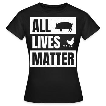 Tierschützer Tierschutz Aktivist Veganismus Vegan - Frauen T-Shirt - Schwarz - Vorne - AI Model Female 172 dark (172cm)